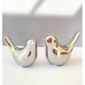 White Bedroom Decor Aesthetic, Ceramic Decor Birds White Decor for Shelves, Small Decor Items for Shelf Decor Accents, Decorative Birds Figurines Decorations for Living Room Table top Decor in Saudi Arabia