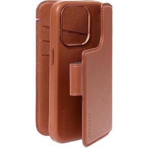 DECODED 2-in-1 Detachable Wallet Case for Apple iPhone 15 Pro Max (6.7 inch) - Premium European Leather - Card Holder - Protective and Shockproof - MagSafe Compatible - Microfiber Lining - Clay Beige