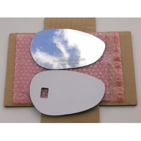 SINGLE PIECE New Replacement Mirror Glass with FULL SIZE ADHESIVE for Fiat 500 Passenger Side View Right RH