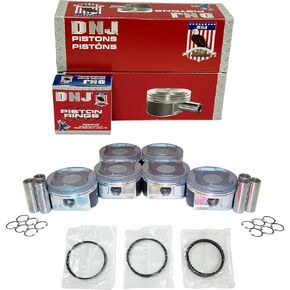 DNJ PRK969 Piston and Ring Kit For 2003-2015 Toyota 4Runner FJ Cruiser Tacoma Tundra 4.0L V6 DOHC 24V Naturally Aspirated 1GR-FE