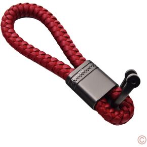 Car Key Acorn Weave Key Chain Ring Strap fit Porsche Maserati Mercedes BMW Cadillac Lexus Ford Toyota VW Honda Chevrolet Dodge Jaguar Land Rover