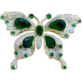 Elegant Hollow Out Butterfly Brooch Pin for Women, Rhinestone Lapel Pin for Wedding Party Charming Dress Scarves Shawl Clip Clothes Accessories