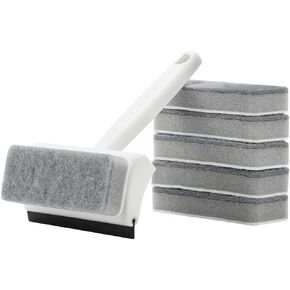 Xicennego Multifunctional Double-Sided Glass Sponge Cleaning Brush Wiper Mirror Glass Tile Cleaning Brush Bathroom Squeegee(1pack)