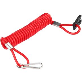 Acouto Outboard Kill Switch Lanyard for Honda Engine Ignition Emergency Kill Stop Switch Safety Tether Boat Ignition Lanyard Kill Pull Tether Cord Fit for Honda Outboard Engine Motor Red