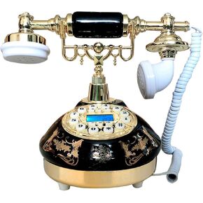 هواتف أرضية عتيقة سلكية، هاتف منزلي قديم مصنوع من السيراميك، هاتف مكتبي كلاسيكي ذو خط واحد لديكور المكتب in Kuwait