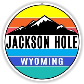 Jackson Hole Wyoming 3" Vinyl Decal Skiing Sticker Ski