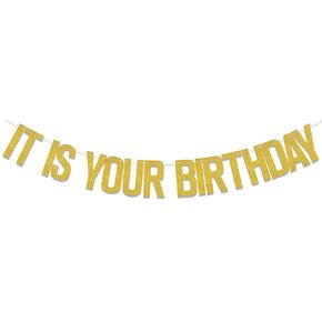 Gold It Is Your Birthday Banner, The Office Birthday Decorations, Hip Hop Birthday Party Decorations, Funny 18th/21st/30th/40th Birthday Party Decorations Supplies