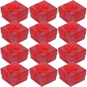 24pcs Box Set Jewelry Boxes Cardboard Jewelry Boxes Rings Pendants Earring Necklaces Boxes for Anniversaries Weddings Birthday Pink