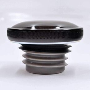Screw-In Non-Vented Gas Cap - Gloss Black - Fits 1996-2019 Harley Davidson Big Twin Models - Left Hand Thread
