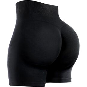 شورت للتمرين من Roadbox للنساء - 5 بوصات لرفع المؤخرة بخصر عالٍ والتحكم في البطن بدون خياطة من الألياف اللدنة القصيرة لراكبي الدراجات النارية واليوجا in Kuwait