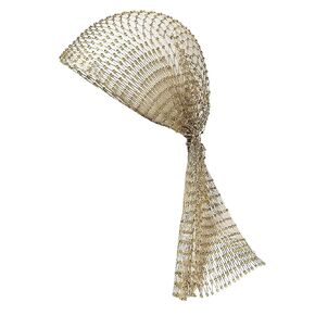 Women Girls Mesh Rhinestone Headbands Glitter Crystal Headscarf Fishnet Elastic Turban Kerchiefs Hair Accessory