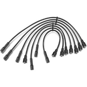 A-Premium Ignition Spark Plug Wires Set of 7 Compatible with Ford F-150 1975-1976 F-250 F-350 F-100 E-100 E-200 E-250 E-300 E-350 E150 Econoline Club Wagon Galaxie P-100 P-350 Ranch Wagon
