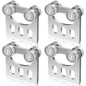 4 Pcs Trolley Assembly Rollers Electric Hoist Installation Roller Trolley for 1-5/8'' Wide and All 1-5/8'', Trolley Assembly Silent Electric Hoist Trolley for Taller Strut Channel (4 Wheel)