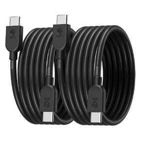 Cable Matters 2-Pack Extreme Flexible 240W USB C Charging Cable 6ft, White, for MacBook Pro, iPad Pro, iPhone 15 Pro, Apple Vision Pro (140W USB C Charger Cable, USB C Cable, USB 2.0, No Video)