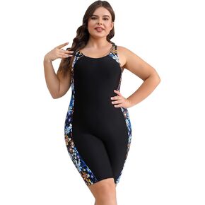 IKADEX Women Plus Size Rush Guard Zipper Swimwear Modest One-piece Swimsuit Surfing Bathing Suit