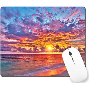 TSSOHU Mouse Pad Custom Design,Colorful Vintage Groovy Flowers Anti-Slip Rubber Mousepad for Gaming Office Laptop Computer PC Men Women, Cute Custom Pattern, 9.5*7.9 Inch, WMJMP2437