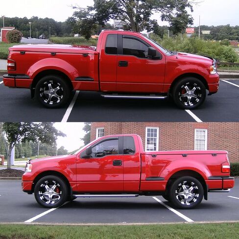 Lightronic WV192805 in-Channel Side Window Deflectors Visors Vent Rain Guards, Dark Smoke, 2-Pieces Set, Fits 2004-2008 Ford F-150 Regular Cab (EXCLUDES 2004 HERITAGE) in Saudi Arabia