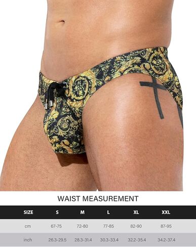 Casey Kevin Men's Triangle Swimming Brief Sexy Low Waist Swimwear Printed Bikini Surf Bathing Swimsuits in Saudi Arabia