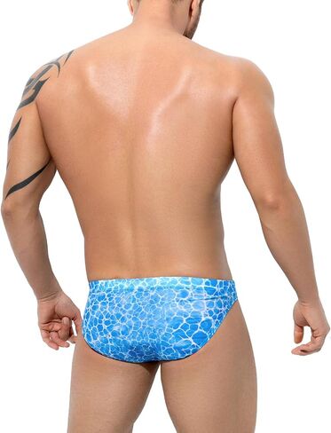 Casey Kevin Men's Triangle Swimming Brief Sexy Low Waist Swimwear Printed Bikini Surf Bathing Swimsuits in Saudi Arabia