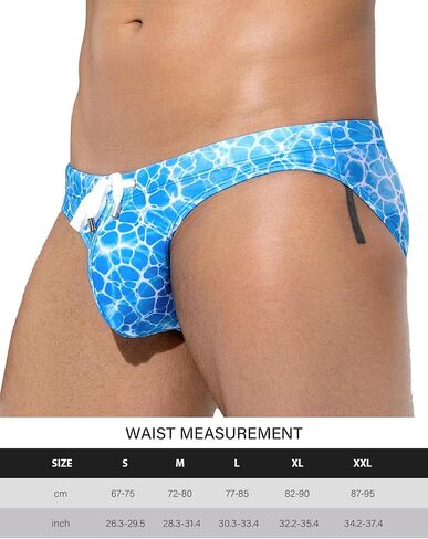 Casey Kevin Men's Triangle Swimming Brief Sexy Low Waist Swimwear Printed Bikini Surf Bathing Swimsuits in Saudi Arabia