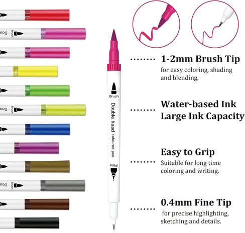 Y&I Bullet Dotted Journal Kit, A5 Hardcover Dotted Journal Notebook with 184 Numbered Pages, 120GSM Thick Paper, Stencils Stickers Pens Washi Tapes, Dotted Journaling Kit for Beginners (Brown) in Saudi Arabia