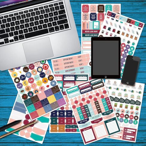 Y&I Bullet Dotted Journal Kit, A5 Hardcover Dotted Journal Notebook with 184 Numbered Pages, 120GSM Thick Paper, Stencils Stickers Pens Washi Tapes, Dotted Journaling Kit for Beginners (Brown) in Saudi Arabia