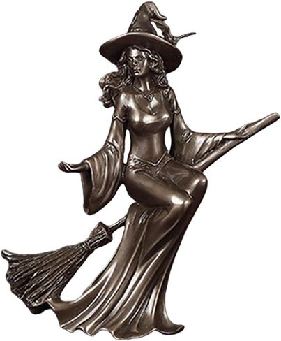 تمثال ساحرة فنية، إلهة السحر مع تمثال زخرفي خماسي، تمثال ديكور منزلي، زخرفة غرفة المعيشة، رف تلفزيون - 15.5 × 6.5 × 19.5 سم in Kuwait
