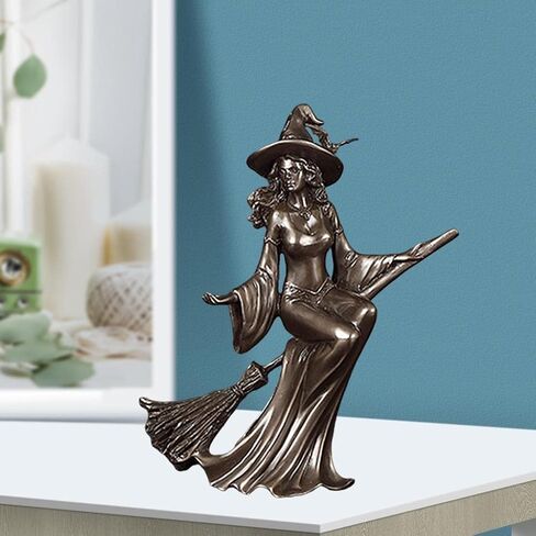 تمثال ساحرة فنية، إلهة السحر مع تمثال زخرفي خماسي، تمثال ديكور منزلي، زخرفة غرفة المعيشة، رف تلفزيون - 15.5 × 6.5 × 19.5 سم in Kuwait