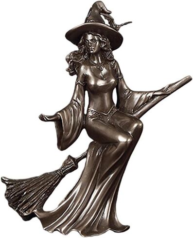 تمثال ساحرة فنية، إلهة السحر مع تمثال زخرفي خماسي، تمثال ديكور منزلي، زخرفة غرفة المعيشة، رف تلفزيون - 15.5 × 6.5 × 19.5 سم in Kuwait
