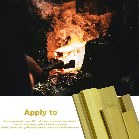 مخزون شريط نحاسي مسطح 3/8 بوصة (.375 بوصة) × 1 بوصة × 6 بوصة معدن مستطيل مبثوق C360 - قطعة واحدة in Kuwait