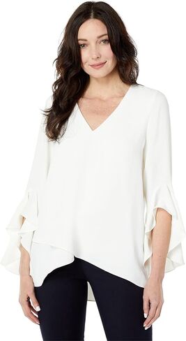 Vince Camuto Women's Flutter Sleeve V-Neck Tunic in Saudi Arabia