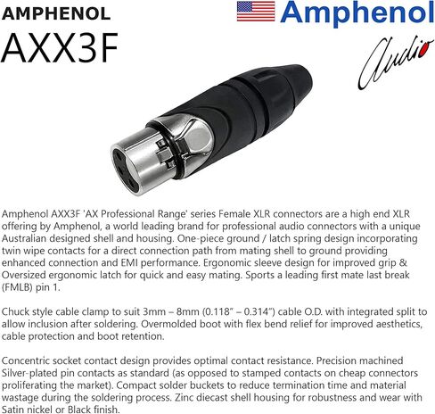 4 Units - 25 Foot - WBC-PRO-Quad Ultra-Silent Ultra-Flexible Balanced Star-Quad Cable with Amphenol Male & Female XLR Plugs & Black Tweed Jacket in Saudi Arabia
