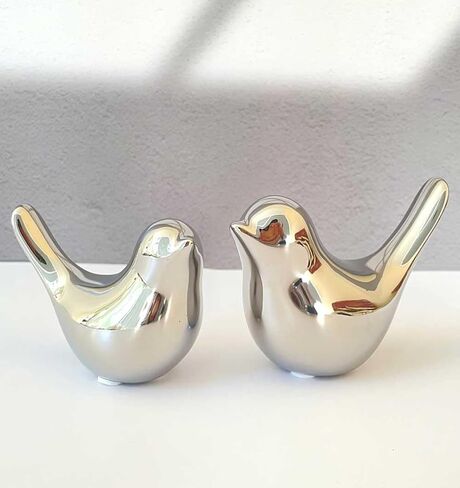 White Bedroom Decor Aesthetic, Ceramic Decor Birds White Decor for Shelves, Small Decor Items for Shelf Decor Accents, Decorative Birds Figurines Decorations for Living Room Table top Decor in Saudi Arabia