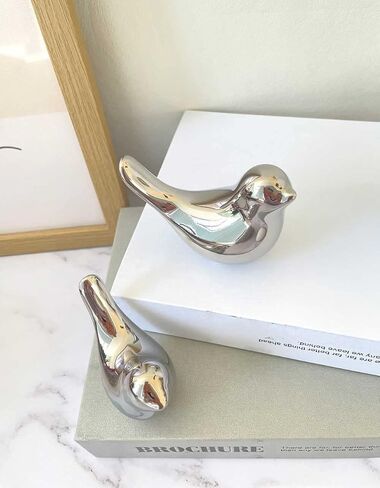 White Bedroom Decor Aesthetic, Ceramic Decor Birds White Decor for Shelves, Small Decor Items for Shelf Decor Accents, Decorative Birds Figurines Decorations for Living Room Table top Decor in Saudi Arabia