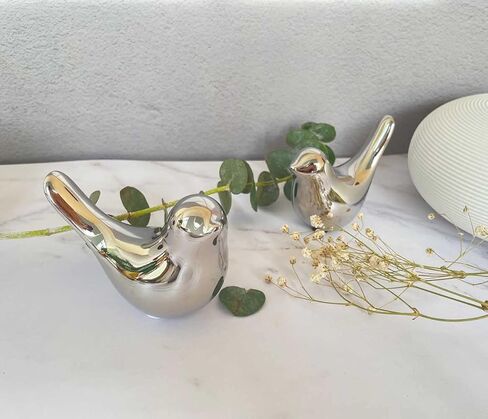 White Bedroom Decor Aesthetic, Ceramic Decor Birds White Decor for Shelves, Small Decor Items for Shelf Decor Accents, Decorative Birds Figurines Decorations for Living Room Table top Decor in Saudi Arabia