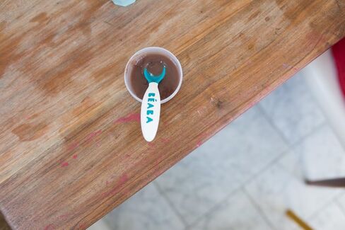 أدوات مائدة مريحة للأطفال من بيابا، ملعقة وشوكة مع حقيبة سفر، طاووس in Kuwait