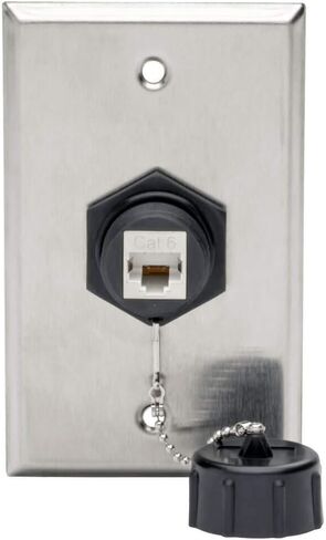 TRIPP LITE Keystone Jack Cat6 Cat5e RJ45 110 Punch Down Shielded Industrial (N206-KJ01-IND)، أسود in Saudi Arabia