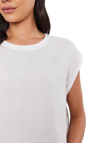 Velvet by Graham & Spencer Women's Bayla Woven Linen Top in Saudi Arabia