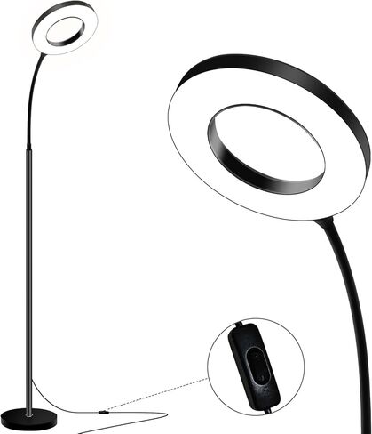 مصباح قائم، مصباح أرضي، مصابيح قراءة جانبية للأريكة، مصباح عمود طويل القامة للتعلم المباشر والقراءة في غرفة المعيشة، وغرفة النوم، والعمل في المكتب المنزلي مع مفتاح الجدار in Kuwait