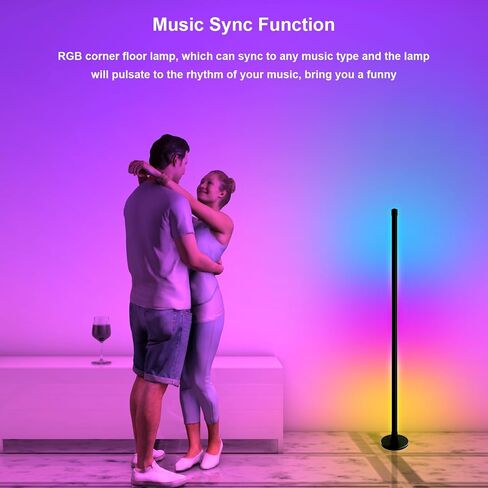 Floor Lamp,Color Changing Corner Lamp,Modern Floor Lamp with Remote and App Control, 16 Million Colors, Music Sync, Timer Setting Floor Lamps for Living Room Gaming Room Bedroom in Saudi Arabia