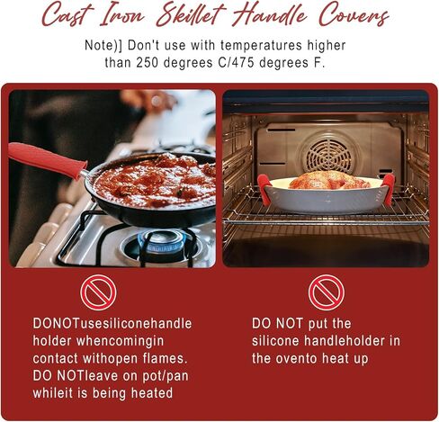 Joyhalo Cast Iron Handle Cover, 6 Pack Cast Iron Skillet Handle Covers, Pot Handle Covers Heat Resistant, Silicone Handle for Cast Iron Skillet, Silicone Ppan Handle Sleeve Skillet Handle Cover, Wine in Saudi Arabia