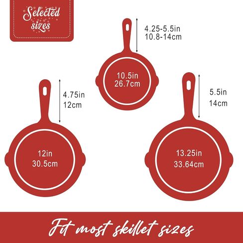 Joyhalo Cast Iron Handle Cover, 6 Pack Cast Iron Skillet Handle Covers, Pot Handle Covers Heat Resistant, Silicone Handle for Cast Iron Skillet, Silicone Ppan Handle Sleeve Skillet Handle Cover, Wine in Saudi Arabia