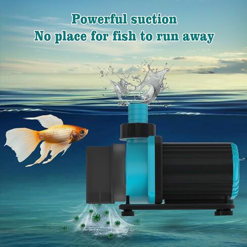 High-Flow 24V DC Aquarium Water Pump,Submersible and Inline Return Pump with Silent Operation and Controller 1056GPH(4000L/H) for Freshwater and Marine Tanks in Saudi Arabia