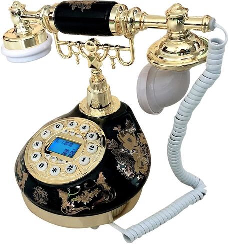 هواتف أرضية عتيقة سلكية، هاتف منزلي قديم مصنوع من السيراميك، هاتف مكتبي كلاسيكي ذو خط واحد لديكور المكتب in Kuwait
