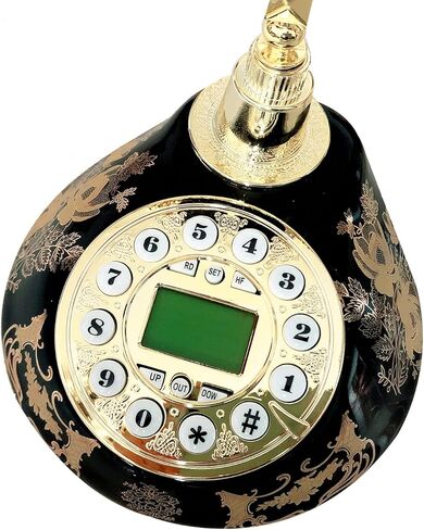 هواتف أرضية عتيقة سلكية، هاتف منزلي قديم مصنوع من السيراميك، هاتف مكتبي كلاسيكي ذو خط واحد لديكور المكتب in Kuwait