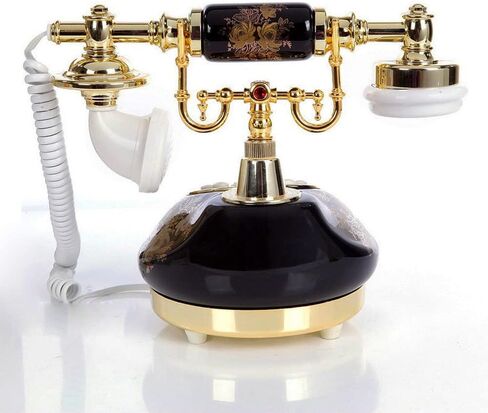 هواتف أرضية عتيقة سلكية، هاتف منزلي قديم مصنوع من السيراميك، هاتف مكتبي كلاسيكي ذو خط واحد لديكور المكتب in Kuwait