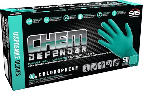 قفازات ChemDefender خالية من الكلوروبرين للاستعمال مرة واحدة | 5 مل - صغير | مقاومة كيميائية، أطراف أصابع مزخرفة، أساور ممتدة مقاس 12 بوصة، استخدام فردي | لطب الأسنان والصناعات | 66591 in Saudi Arabia