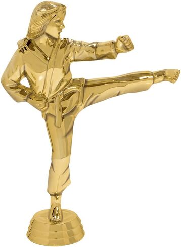 6" Gold Karate Kick Trophies - Personalized Female Karate Trophy Awards Prime in Kuwait