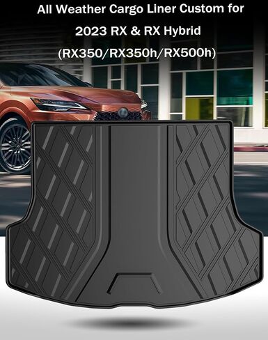 2023 2024 RX Cargo Liner | AOMSAZTO Custom fit Trunk Mat for Lexus RX / RX350 / RX350h / RX500h 2023 2024 Accessories | All Weather Trunk Liner Upgrade Rubber Cargo Tray (NOT FIT 2016-2022 RX Models) in Saudi Arabia