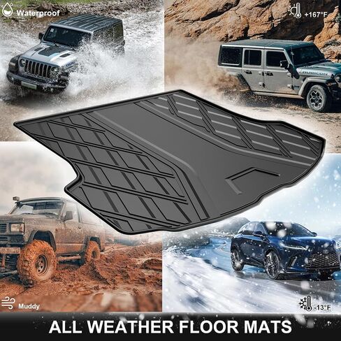 2023 2024 RX Cargo Liner | AOMSAZTO Custom fit Trunk Mat for Lexus RX / RX350 / RX350h / RX500h 2023 2024 Accessories | All Weather Trunk Liner Upgrade Rubber Cargo Tray (NOT FIT 2016-2022 RX Models) in Saudi Arabia